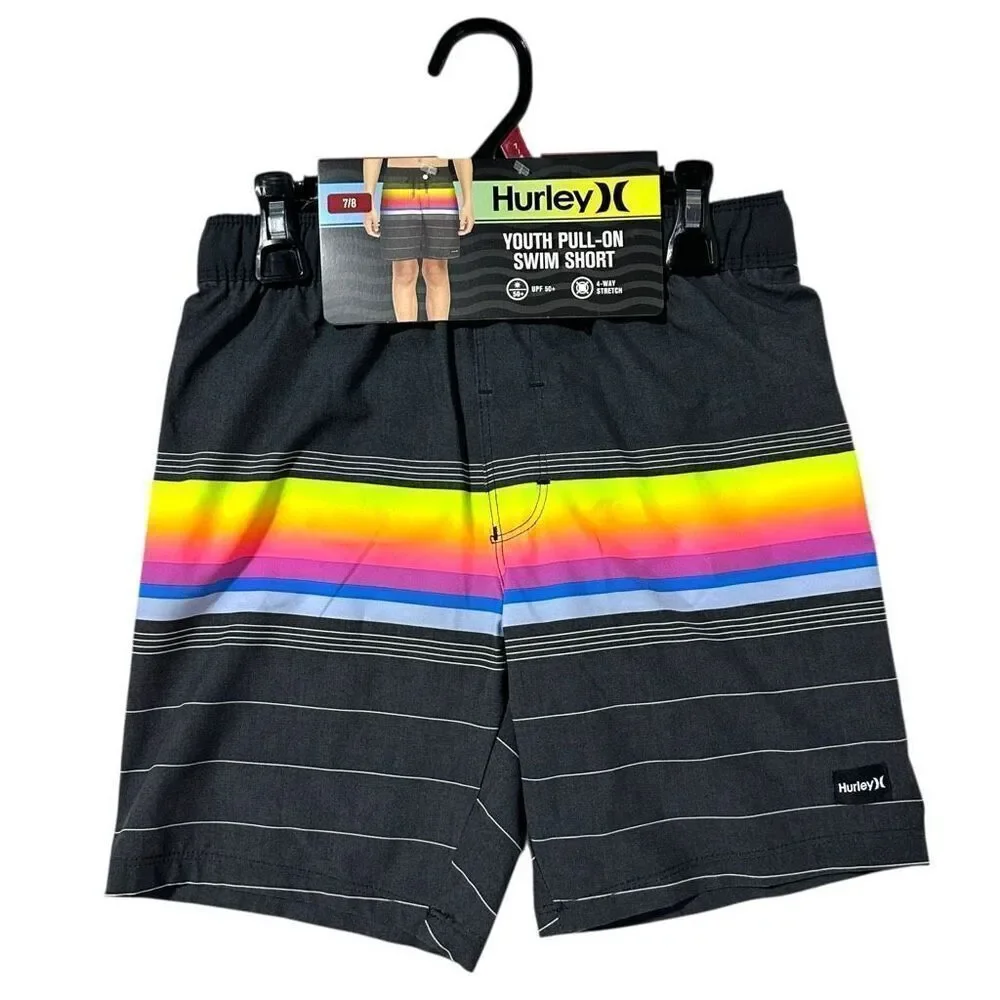 Hurley Boys Swim Short Color Black Size 7/8